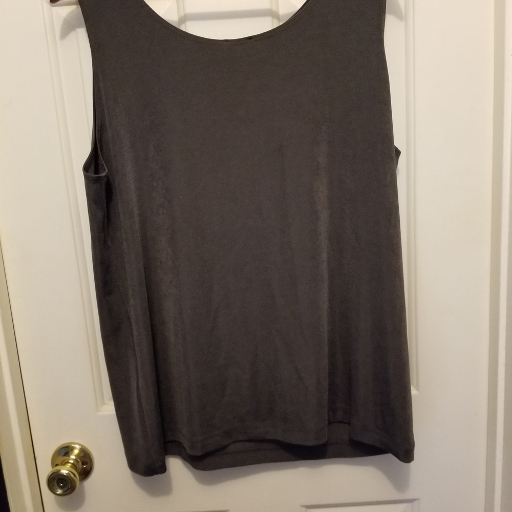 Chico EASY WEAR Dark Gray Tank Top Sz 3 - Picture 2 of 4